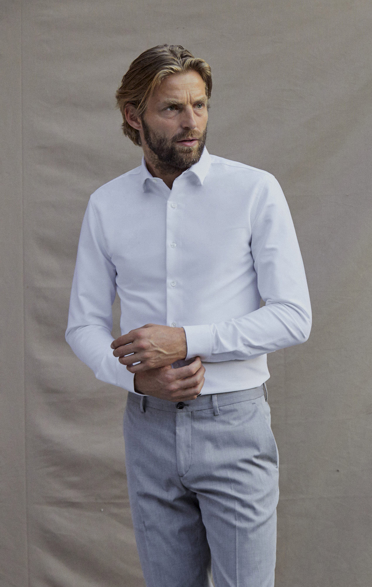 White dobby Shirt