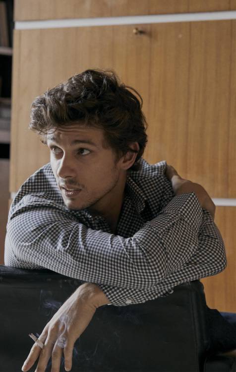 Chemise à carreaux bleu en coton gratté Chemises casual