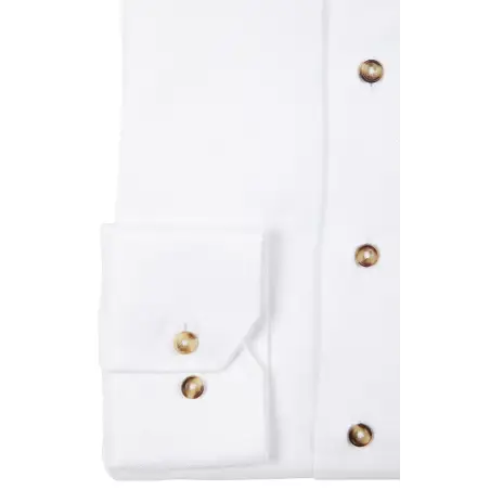 Chemise blanche Oxford natté boutons corne Toutes nos chemises