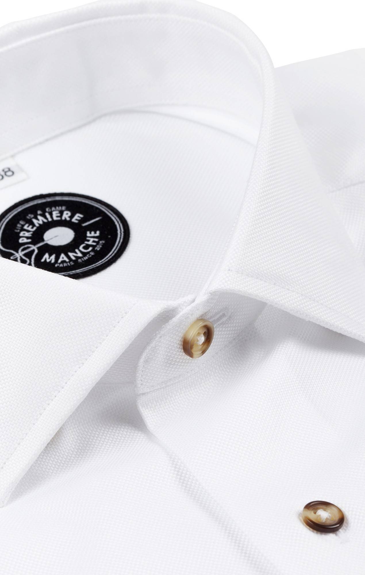 White thick oxford shirt