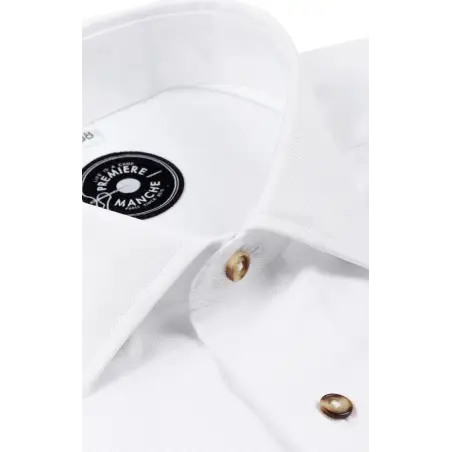 Chemise blanche Oxford natté boutons corne Toutes nos chemises