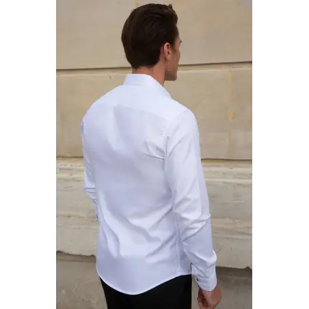 White thick oxford shirt
