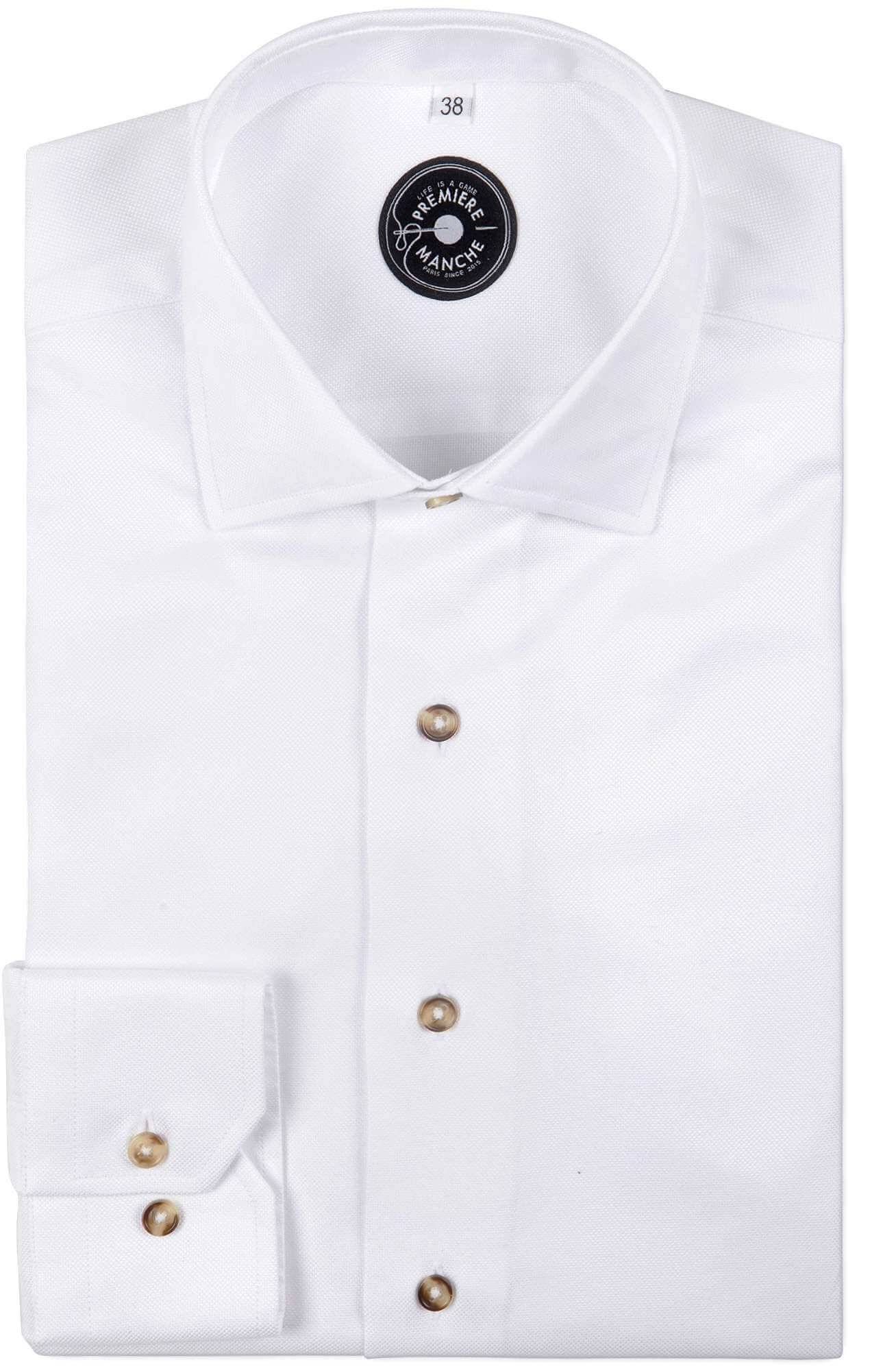 White thick oxford shirt