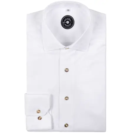 White thick oxford shirt