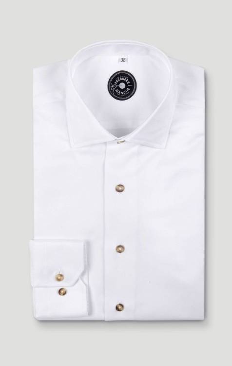 White thick oxford shirt
