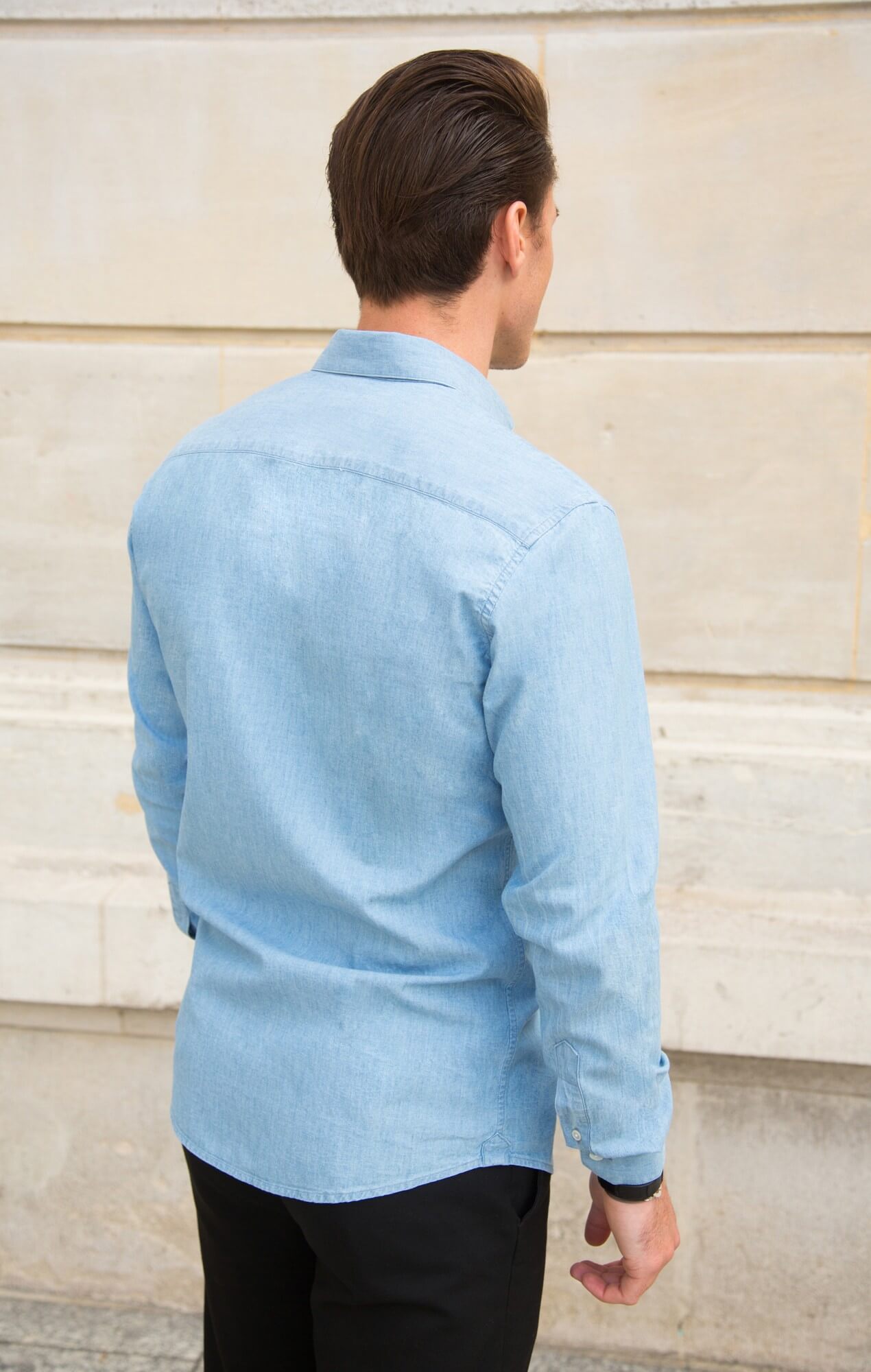 Chemise chambray italien délavé Chemises Hommes
