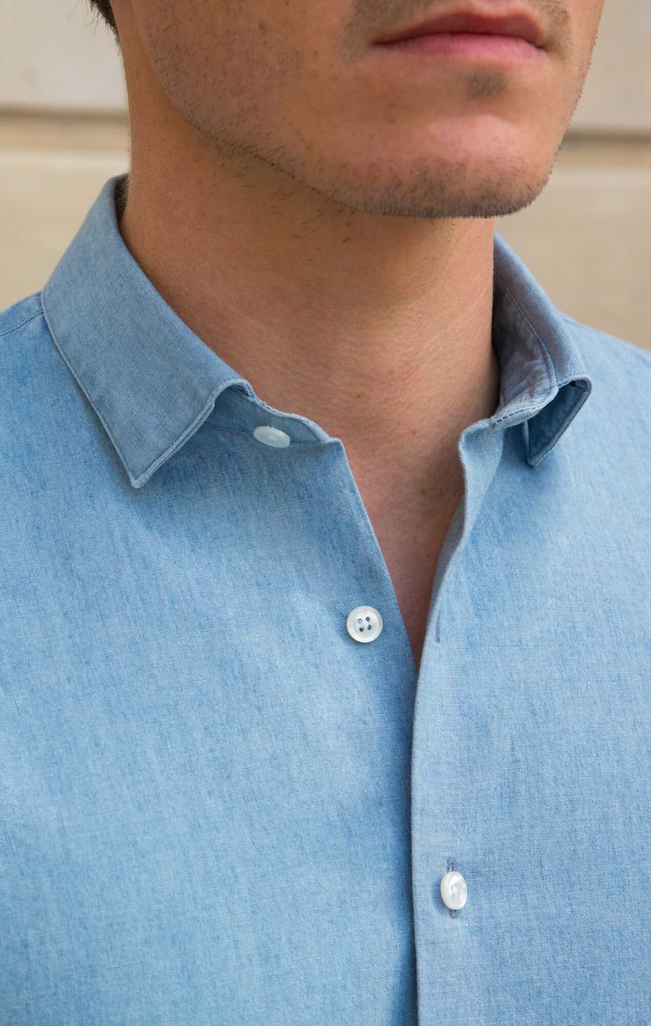 Chemise chambray italien délavé Chemises Hommes