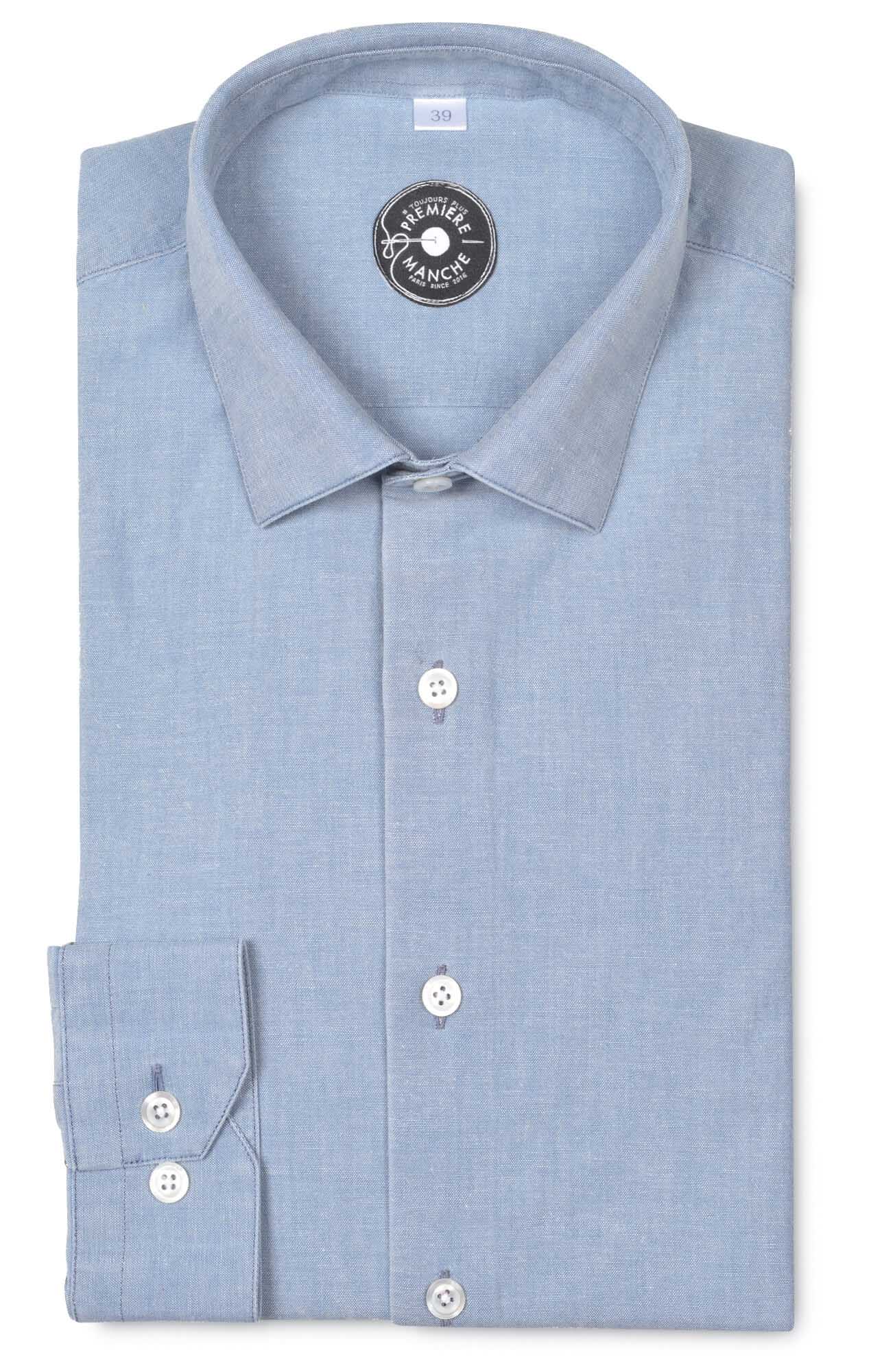 Chemise chambray italien délavé Chemises Hommes