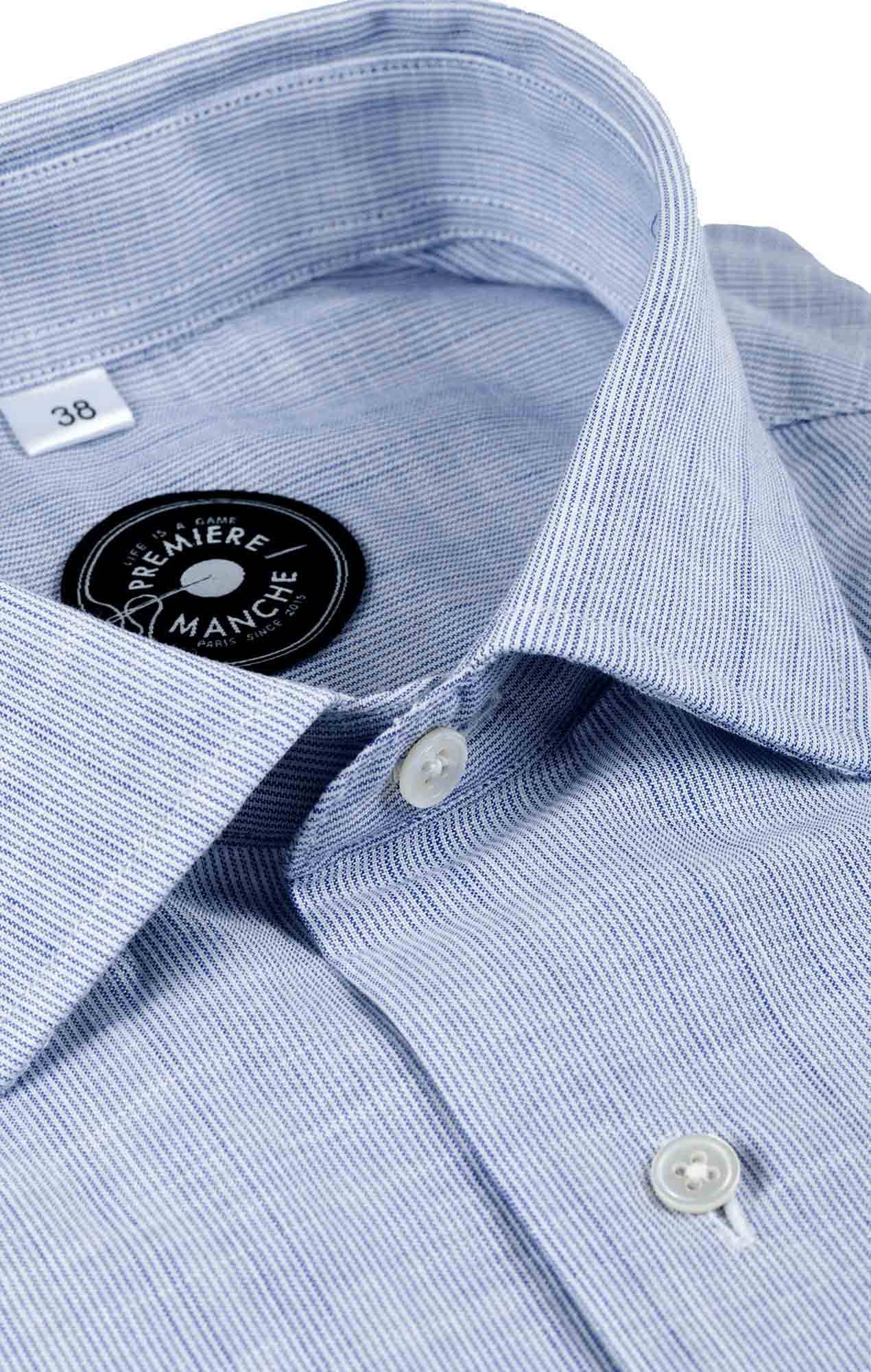 Chemise chambray bleu rayé Chemises Hommes