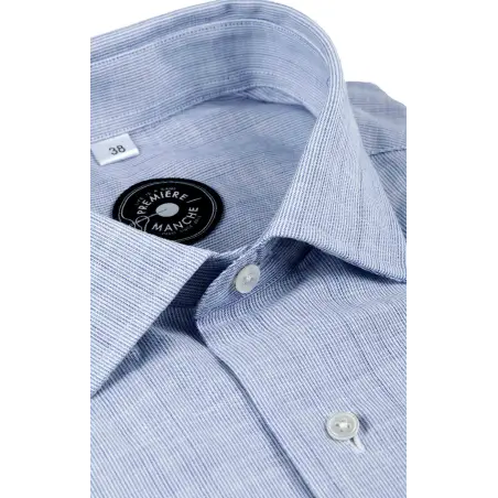 Chemise chambray bleu rayé Chemises Hommes