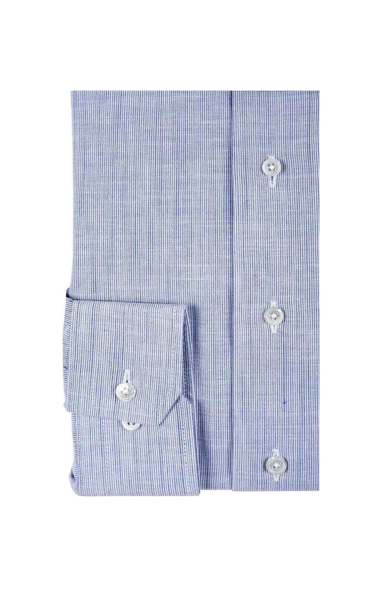 Blue striped chambray