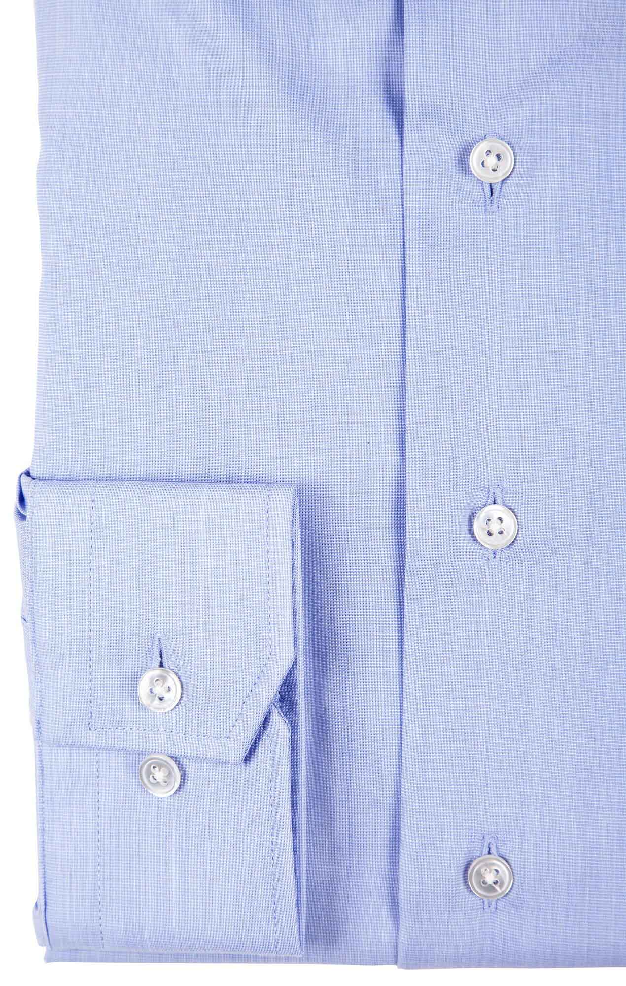 Non-iron end-on-end blue shirt 