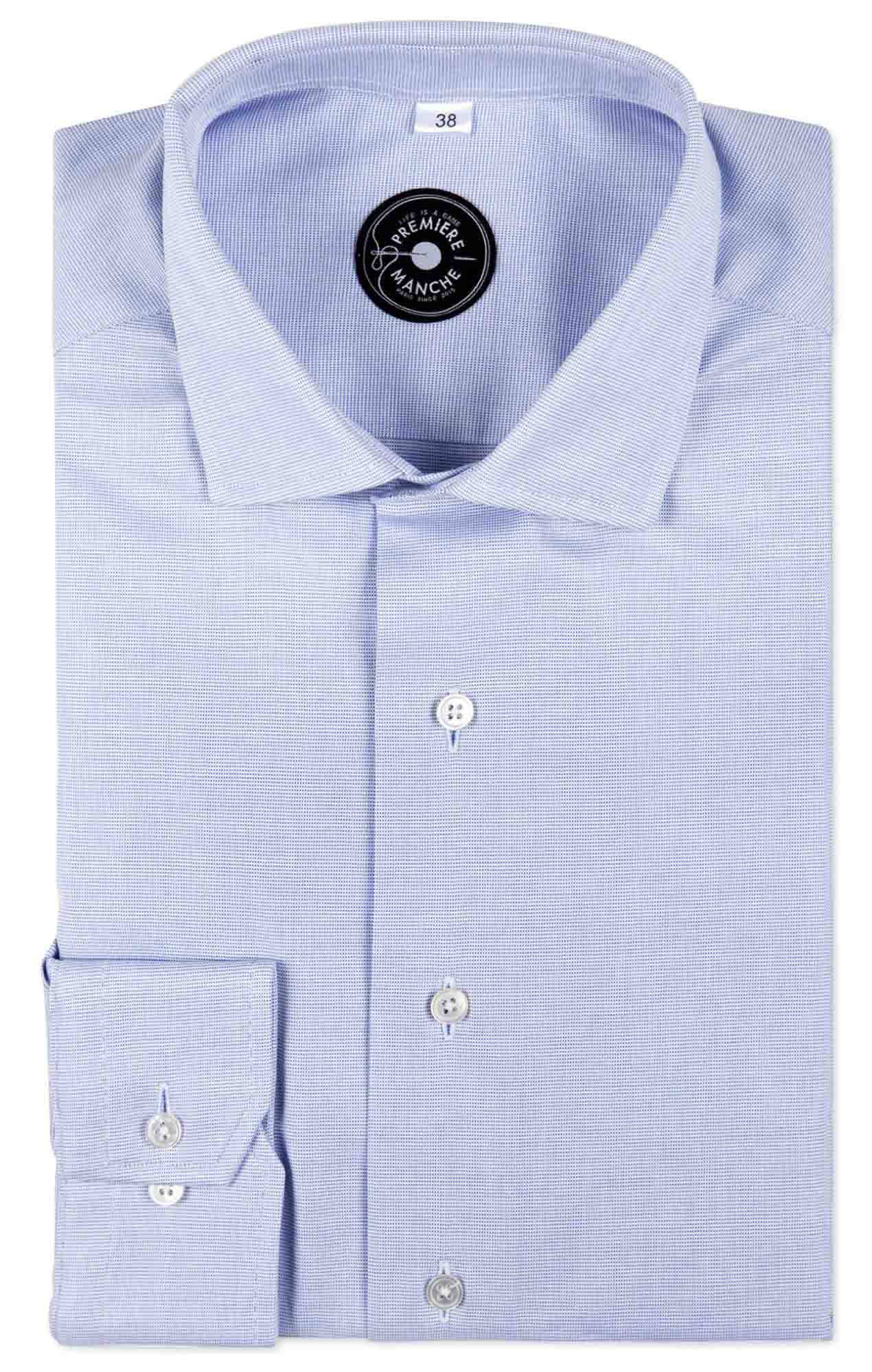 Chemise micro-motifs bleus Chemises Hommes