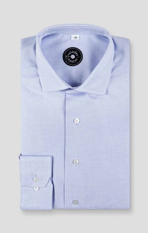 Chemise micro-motifs bleus Chemises Hommes