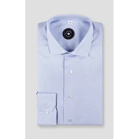 Chemise micro-motifs bleus Chemises Hommes
