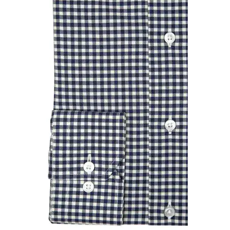 Chemise à carreaux bleu en coton gratté Chemises casual