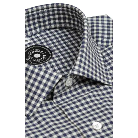 Checked blue flannel shirt
