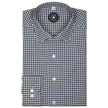Checked blue flannel shirt