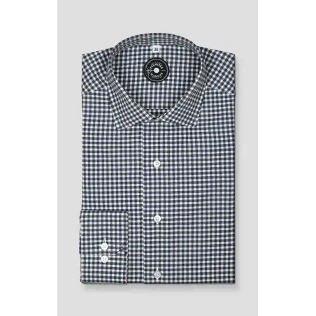 Checked blue flannel shirt