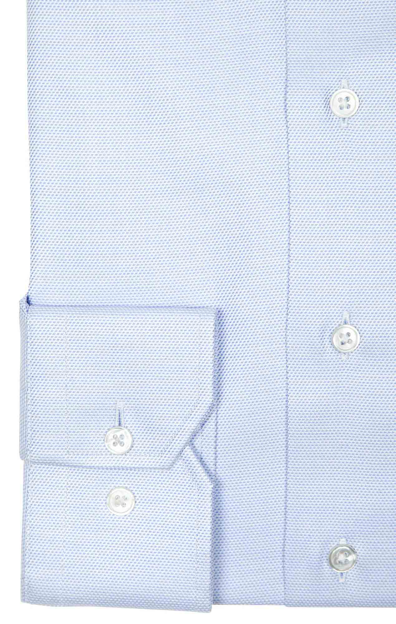 Blue micro-checked dobby
