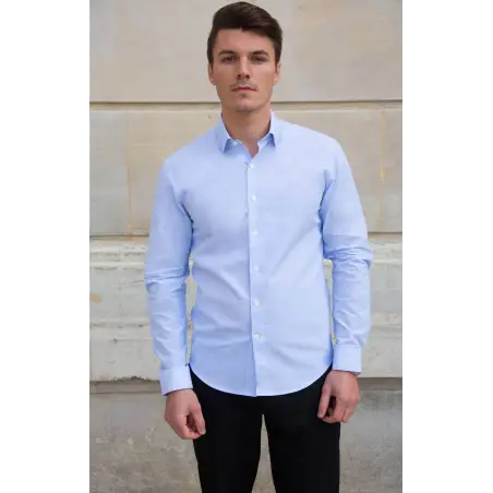 Chemise lin bleu ciel Chemises en lin