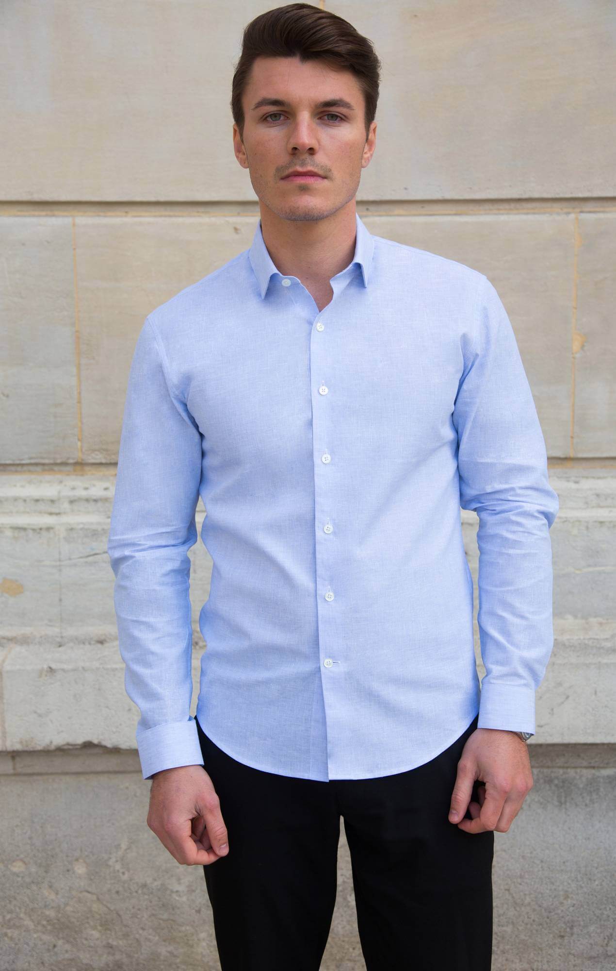 Light blue linen shirt