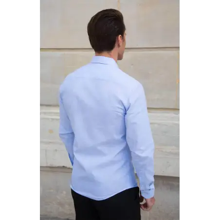 Chemise lin bleu ciel Chemises en lin