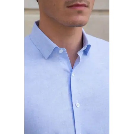 Chemise lin bleu ciel Chemises en lin