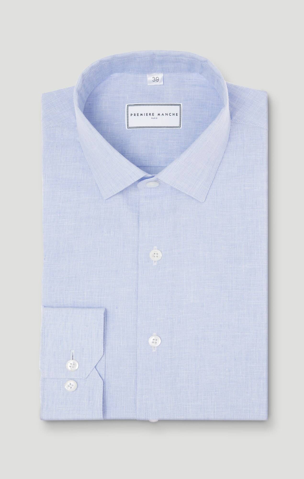 Chemise lin bleu ciel Chemises en lin