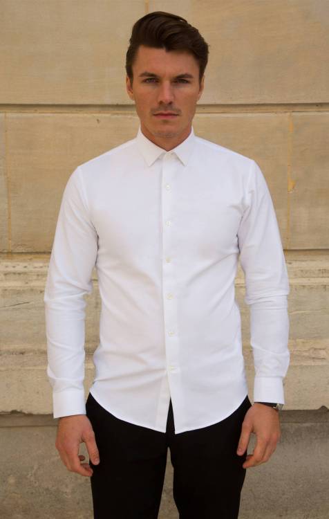 Chemise Oxford blanc épais Chemises Hommes