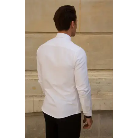 White thick oxford shirt 