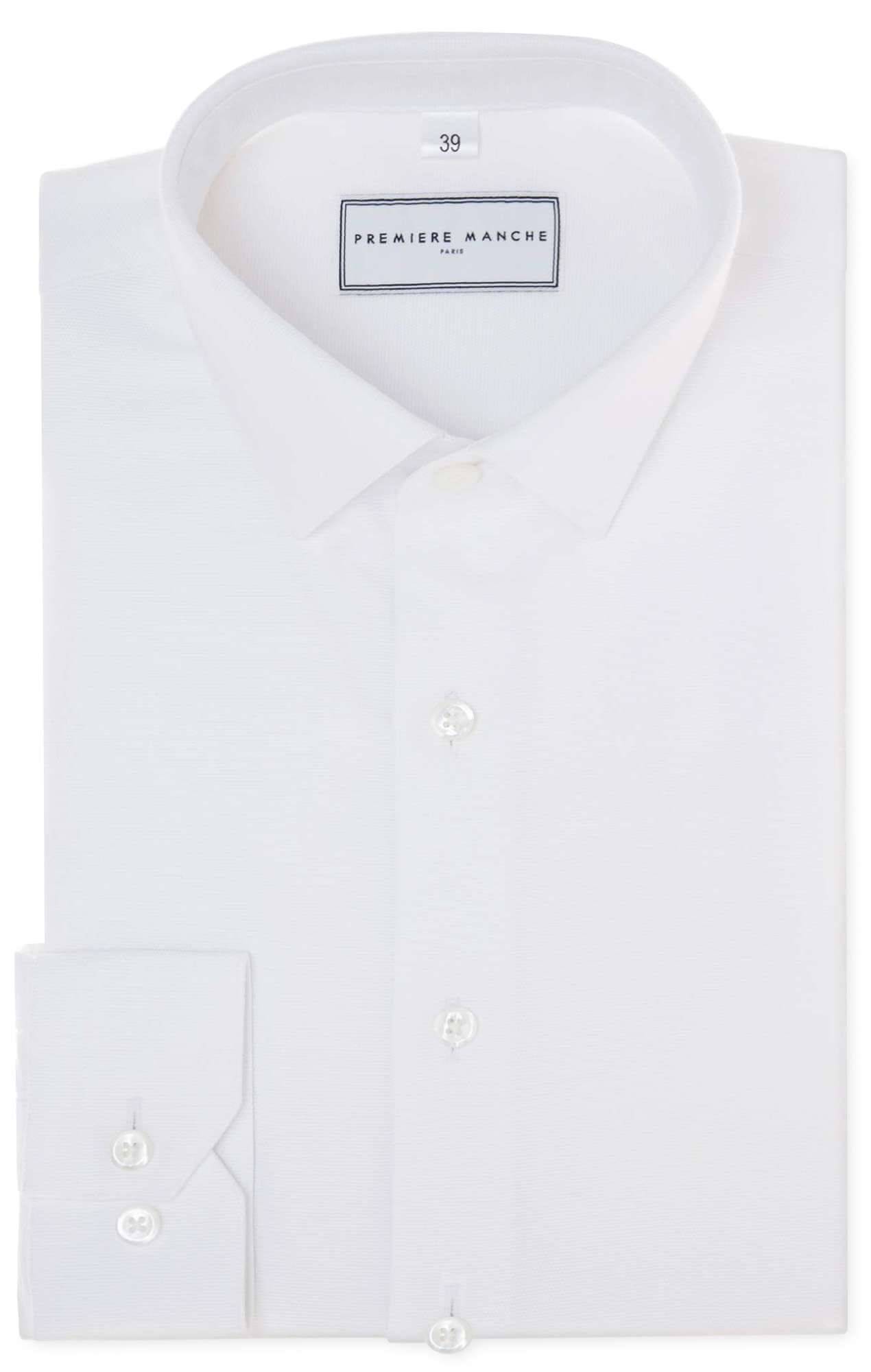 White thick oxford shirt 