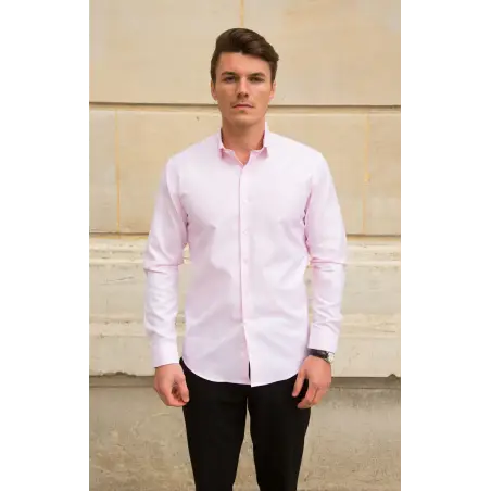 Chemise dobby rose Chemises Hommes