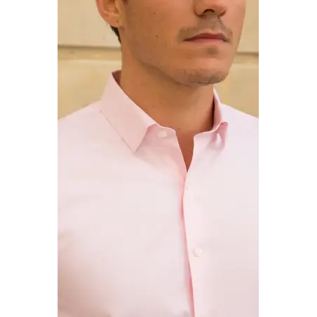 Chemise dobby rose Chemises Hommes