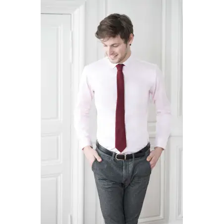 Chemise dobby rose Chemises Hommes