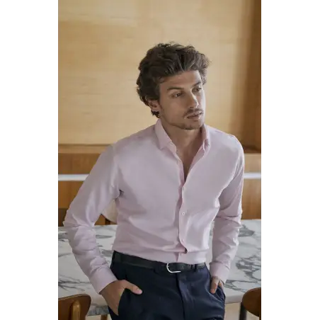 Pink dobby shirt