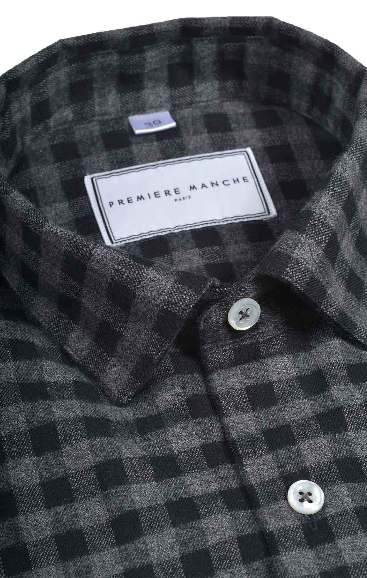 Checked grey flannel shirt