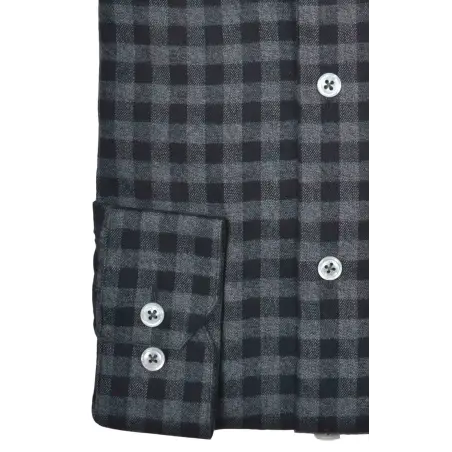 Chemise en flanelle à carreaux gris Les chemises