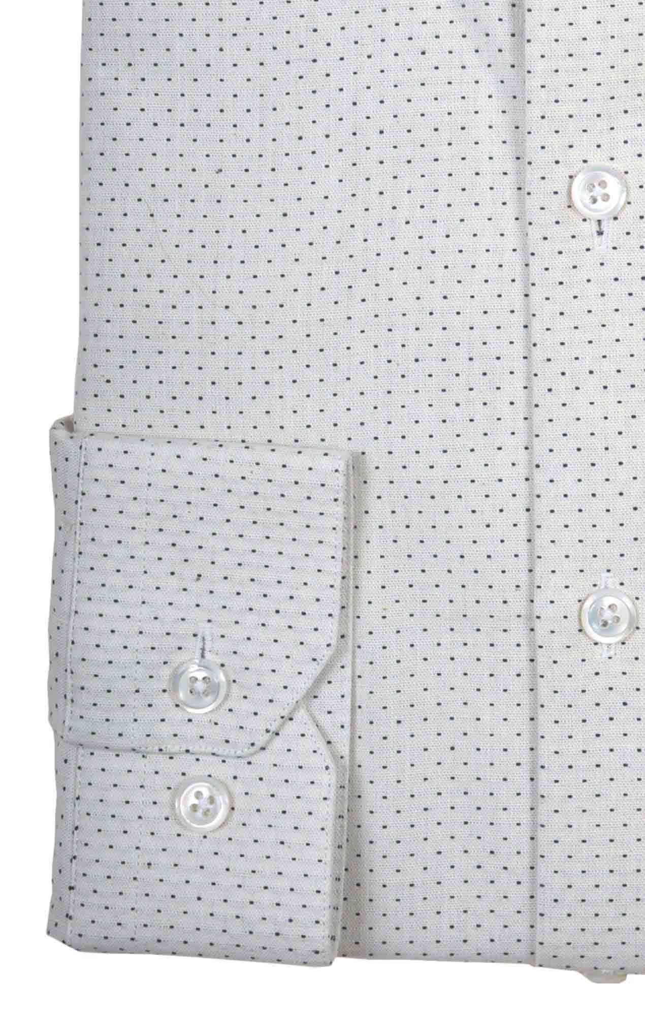 White oxford shirt with dots