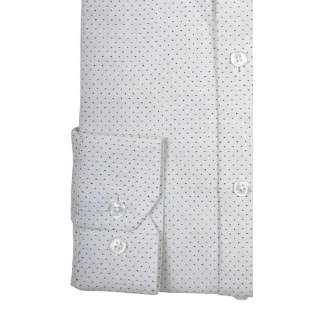 White oxford shirt with dots