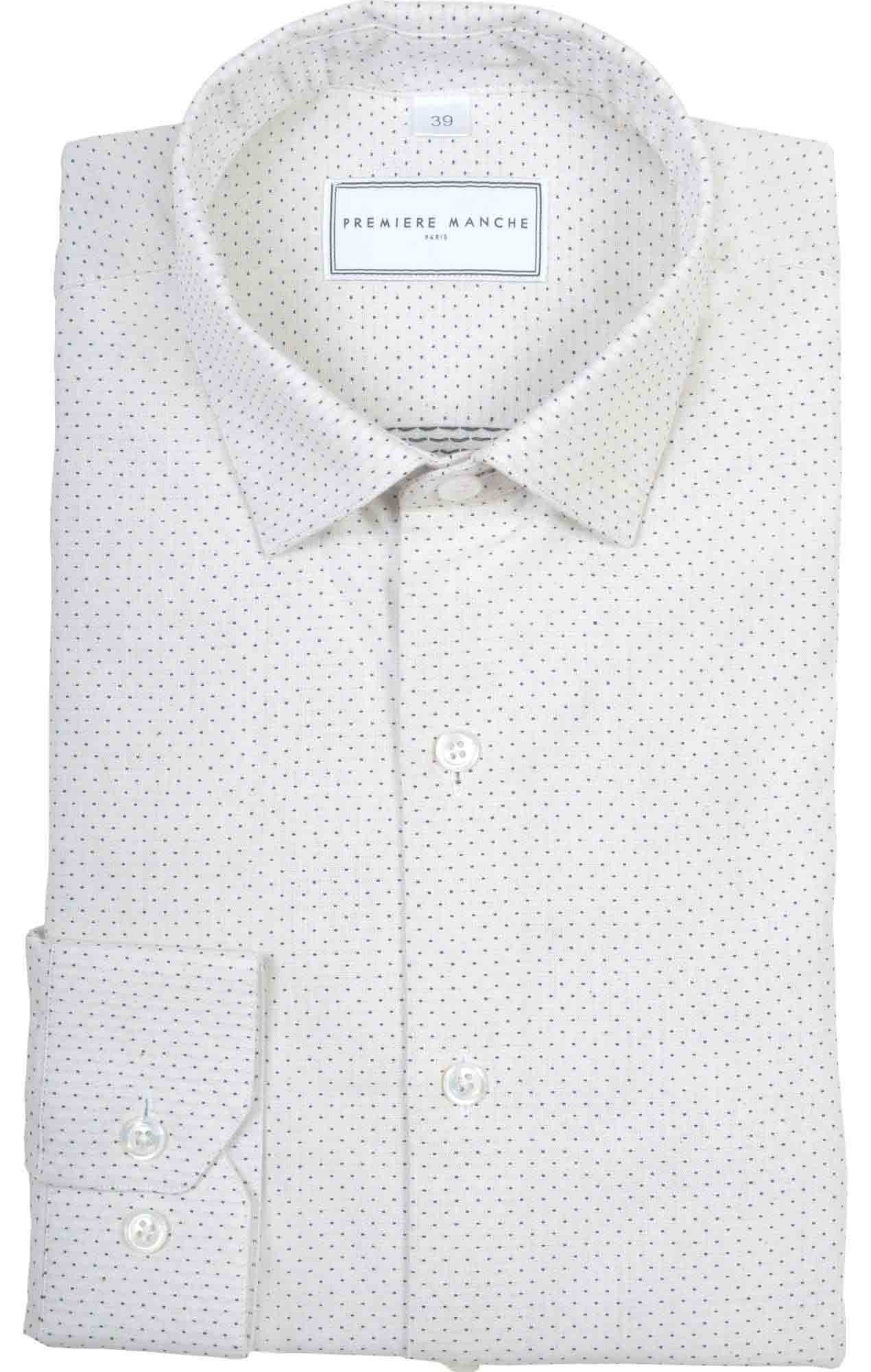 White oxford shirt with dots