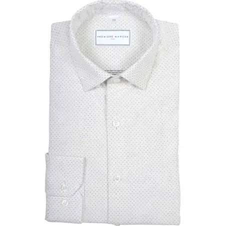 White oxford shirt with dots