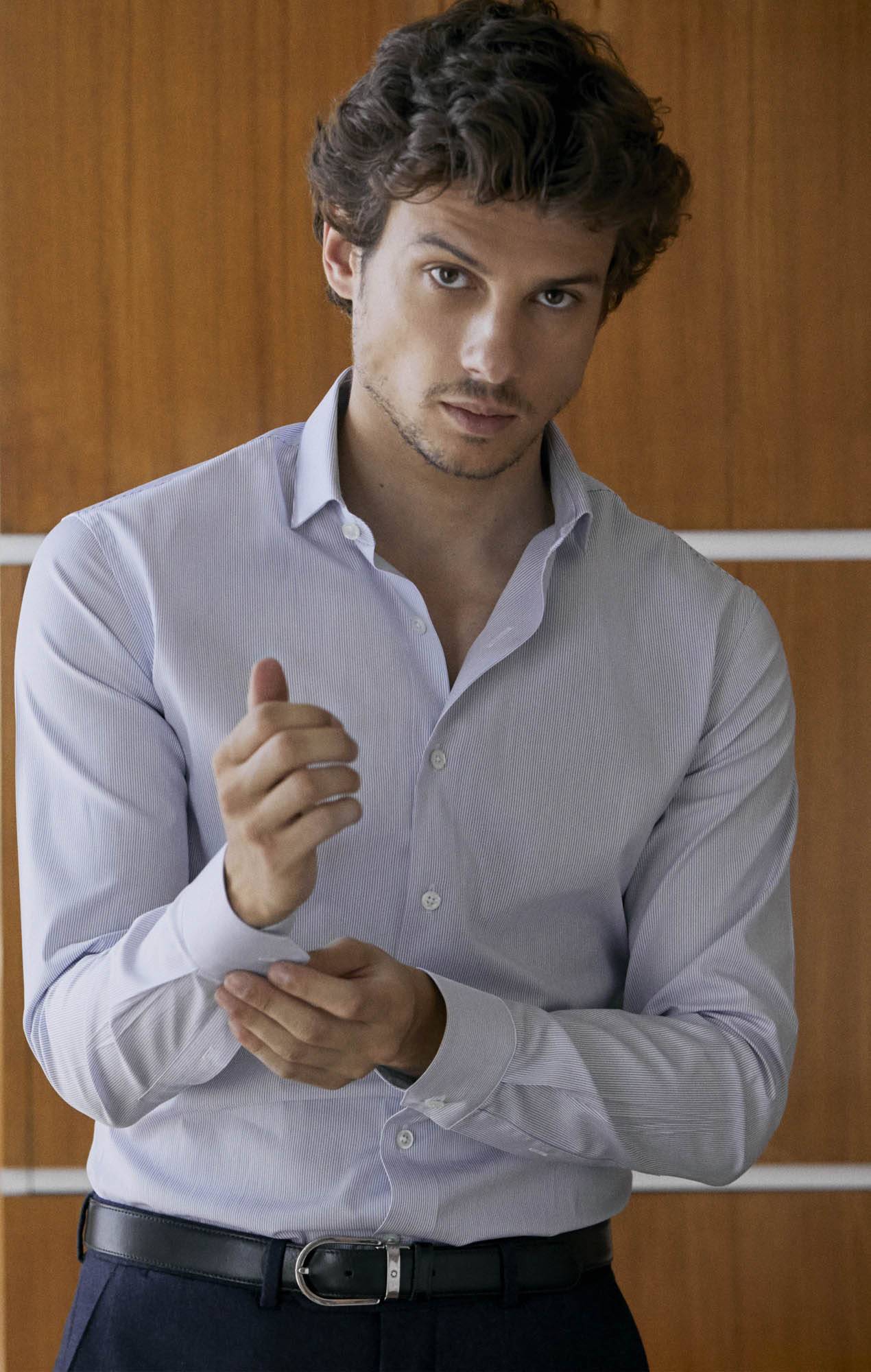 Chemise popeline raies fines Chemises Hommes