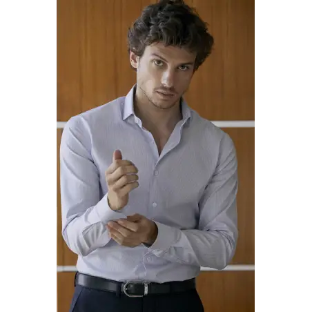 Chemise popeline raies fines Chemises Hommes