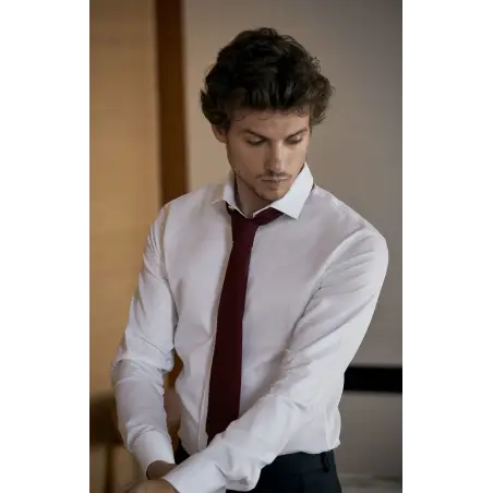 Chemise blanche dobby Chemises Hommes