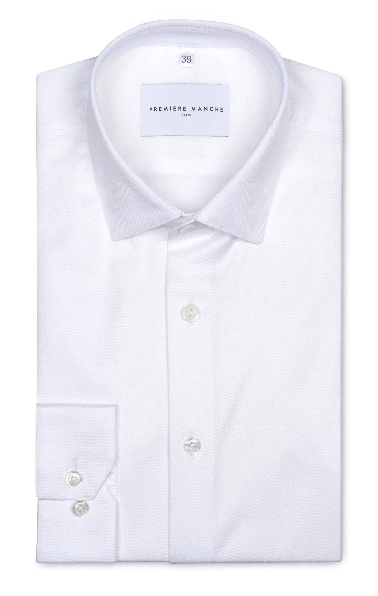 Chemise blanche dobby Chemises Hommes