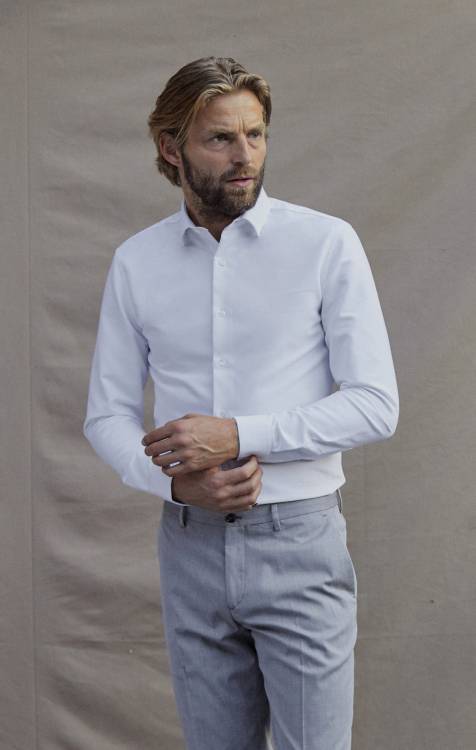 Chemise blanche dobby Chemises Hommes