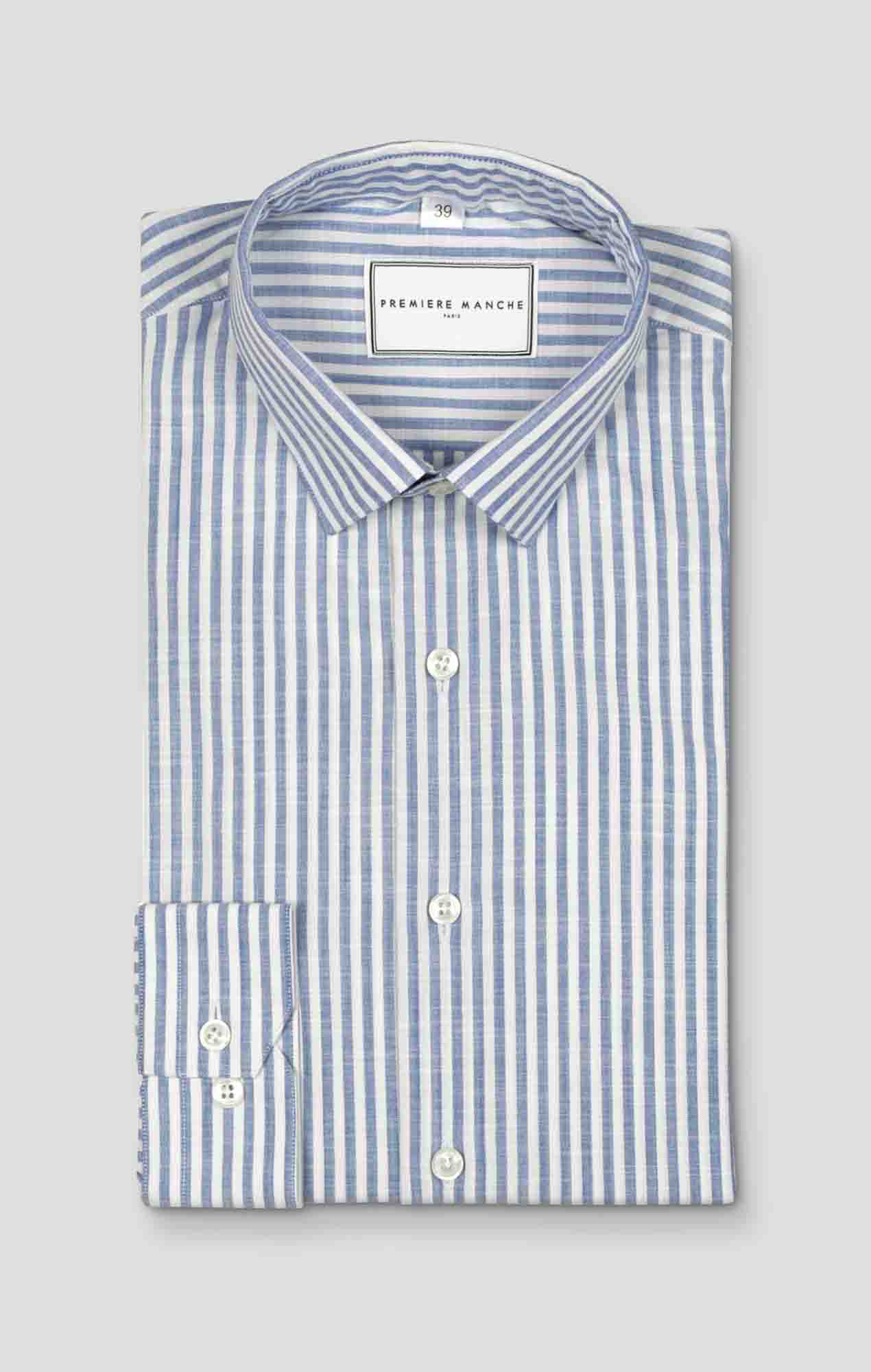 Chemise chambray rayures equidistantes Chemises Hommes