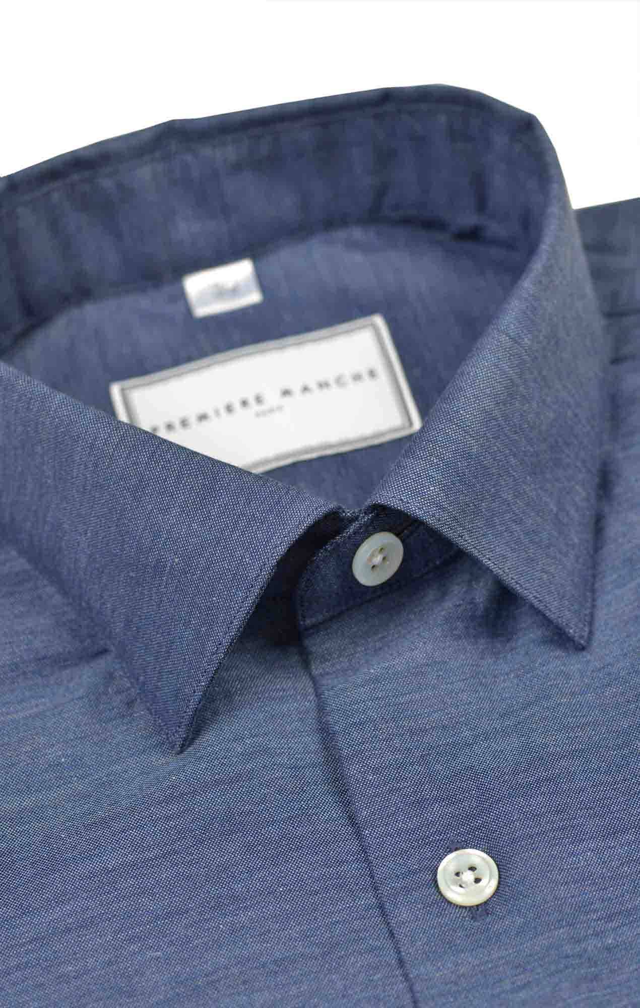 Blue houndstooth oxford shirt