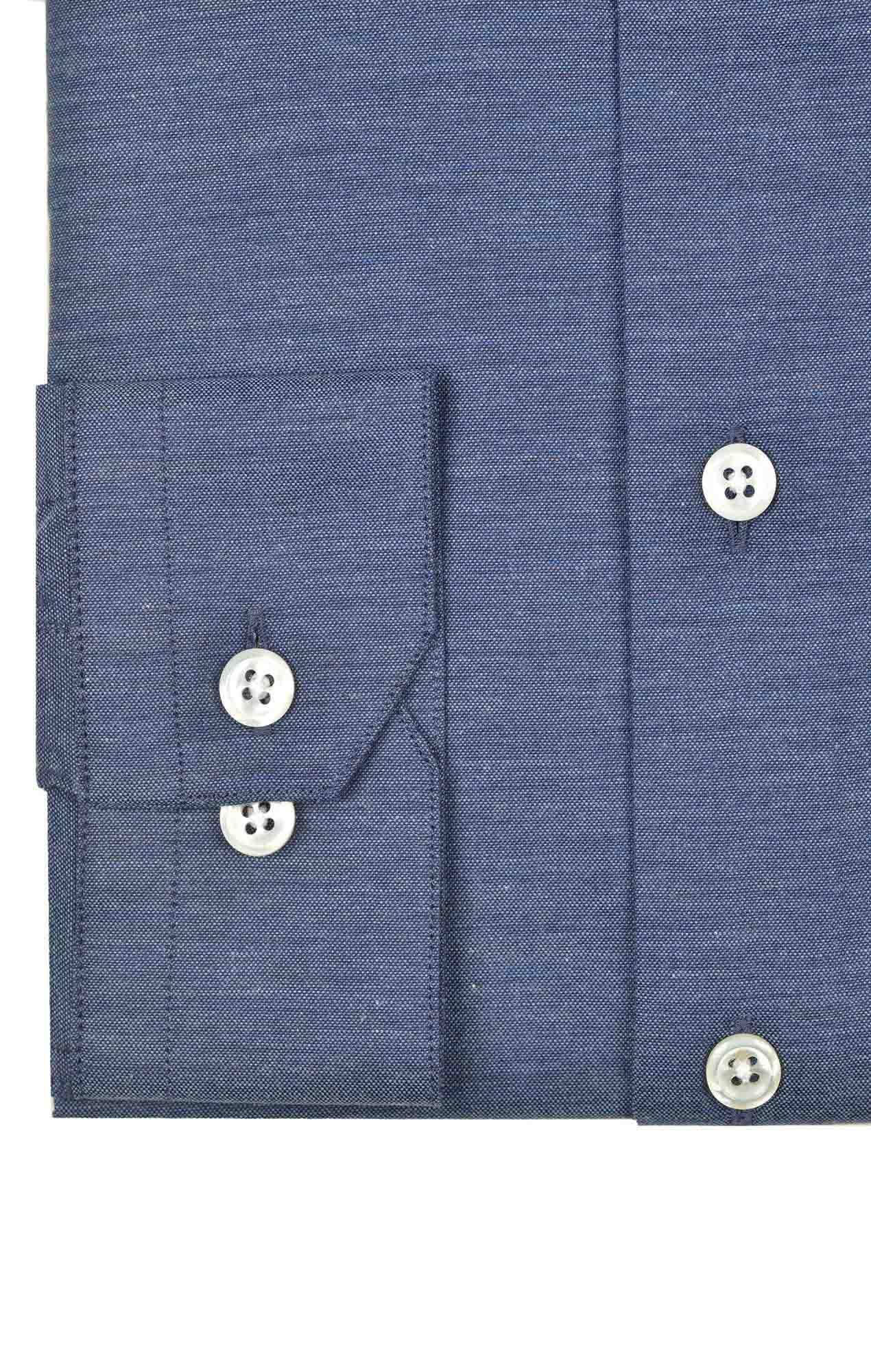 Blue houndstooth oxford shirt